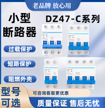 CHNT DZ47-60 1P 2P 3P 4P DZ267 C Miniature Circuit Breaker Air Switch Household Switch Gate