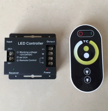 LED Three-Color Dual Color Temperature Dimming Controller 5V12V24V Light Strip Color Adjustment Color Change Two-Wire Bluetooth
