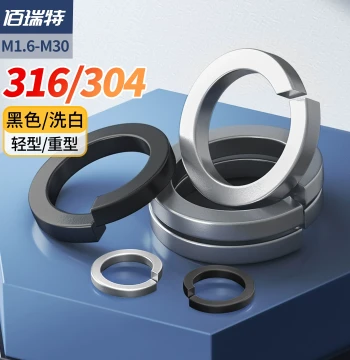 304/316 Stainless Steel Spring Washer, 201 Heavy-Duty Elastic Shim, Thickened Metal Round GB93