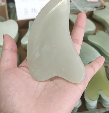 Authentic Natural Jade Massage Facial Beauty Gua Sha Board Xiuyan Jade Face Meridian Stick Eye and Back Thickened Jade Plate