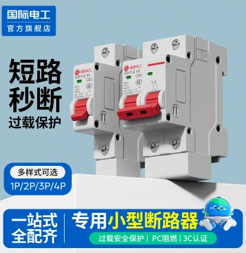 International Electrician 1P Air Circuit Breaker, 2P Household 32A/63A, Three-Phase 3P Circuit Breaker, 4P Main Control Switch