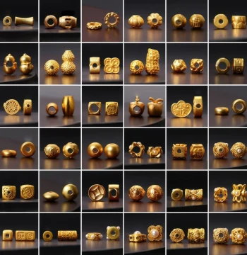 High Color-Fastness Sand Gold Spacer Beads Ancient Gold Barrel Beads Accessories Handmade DIY Bracelet Necklace Cord Beading Materials