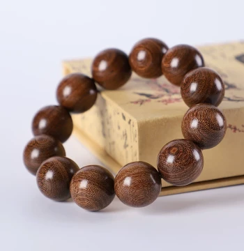 Blood Sandalwood Golden Silk Sandalwood Green Sandalwood Huanghuali Complete Style Ethnic Men's Bracelet Rosewood Buddhist Beads Hand Strand Collectible