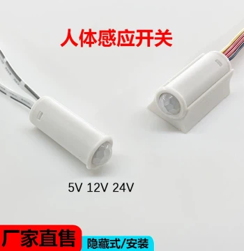 LED Infrared Induction Delay Switch 12V/24V Light-Controlled Human Body Induction Switch for Cabinets and Wardrobes, Smart Sensor