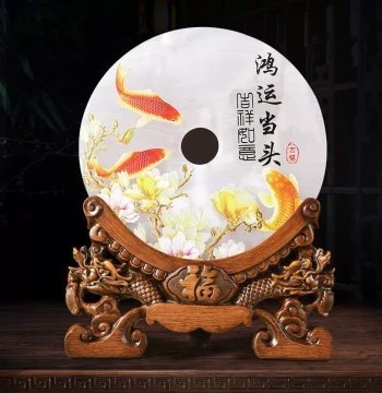 Selected Jade Button Ornament Afghan White Jade Craft Home Decor Living Room Wine Cabinet Business Gift Manufacturer