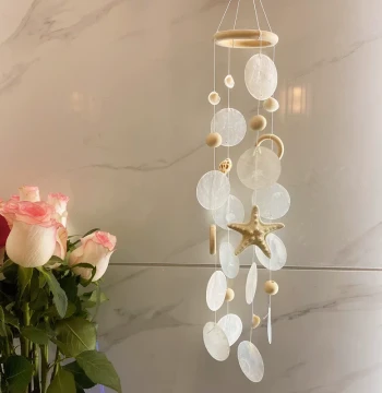 Seashell Wind Chime DIY Material Kit Fresh Style Hanging Ornament Japanese Creative Bedroom Homestay Door Window Decoration Gift