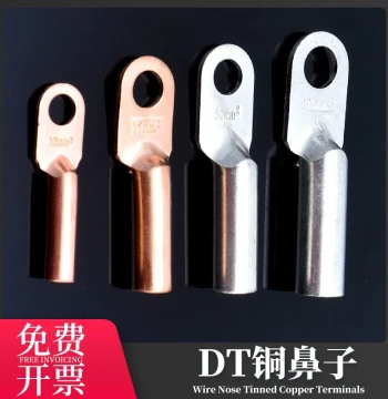 DT Copper Lug Wiring Terminal Wire Tin-Plated Purple Copper Connector Cable Lug 10/16/25/35/50/70/95 sq.mm