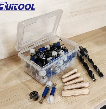3-in-1 Connector Fast Installation Thickened Eccentric Wheel Nut and Screw for Wardrobe Drawers, Panel Furniture Assembly Fasteners