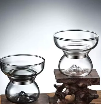 Creative Glass Tea Strainer and Filter Mesh for Teaware, Tea Separator with Guanshan Fairness Cup Filter