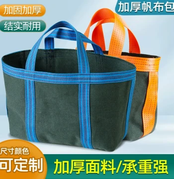 Durable Multi-function Handheld Tool Bag: Portable Thickened Wear-resistant Canvas Tote for Storage and Supermarket Shopping