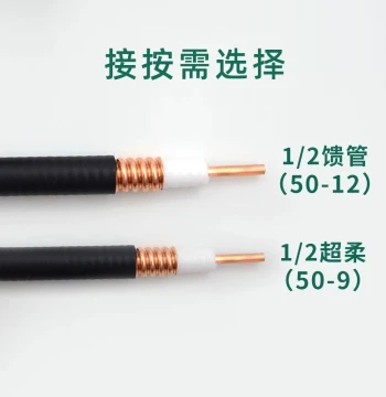 1/2 Feeder Pipe, 7/8 Feeder Pipe, 1/2 Ultra-Flexible Feeder Pipe, 50-9/50-12/50-22 Feeder Pipe for Base Station, Custom Feeder Line for Radio Station, Jumper Connection Cable with N/M Connectors, Coaxial Communication Cable