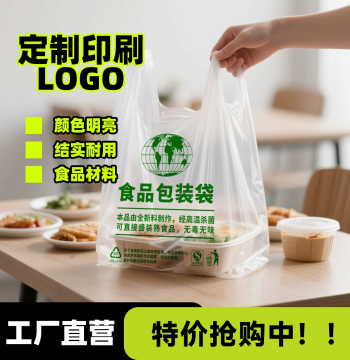 Disposable Thickened Plastic Vest Bag for Food and Shopping