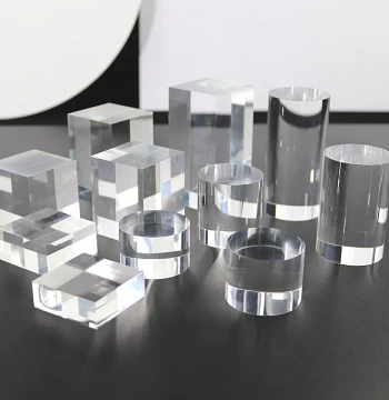 Acrylic Transparent Square Column Crystal Base Toy Model Display Stand Cosmetics Jewelry Antique Porcelain Bottom Support