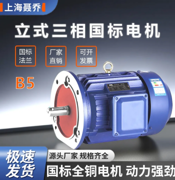 Vertical Three-Phase Motor National Standard Copper Wire B5 Flange YE3/0.75/1.5/4/5.5/7.5KW Motor 380V