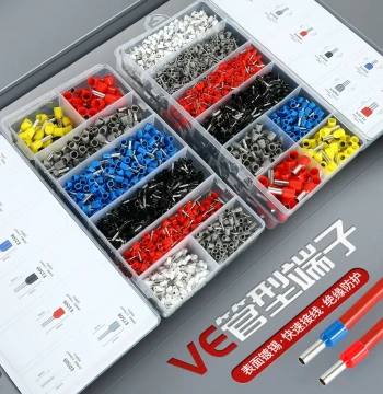 VE Crimp Terminal Kit Copper Wire Lugs Pre-insulated Pin End Sleeves Tube Type Quick Connectors Wire Ferrules