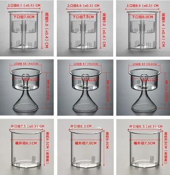 Glass Inner Pot for Steaming Tea with Integrated Filter, Teapot Liner and Strainer for All-in-One Tea Brewer