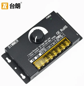 LED Dimmer 90A High Power 5V 12V 24V Controller for Light Strips, Bars, and Boxes, 1000W to 2000W Regulator