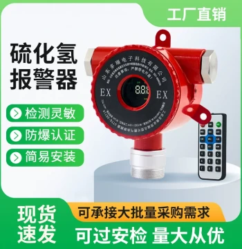 Industrial Hydrogen Sulfide (H2S) Alarm, Digital Display Chemical Leak Detector, Fixed Gas Detector