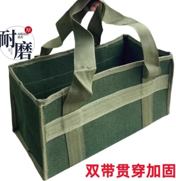 Handheld Canvas Tool Bag Handheld Tool Storage Bag Automotive Protection Thickened Tool Bag Pouch Electrician Repair Handbag