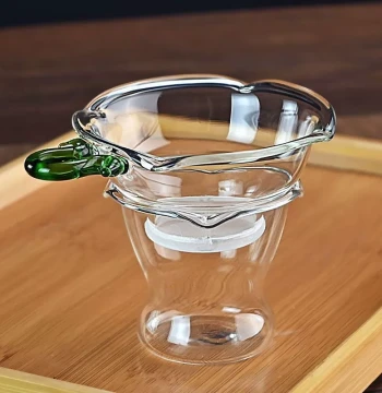 76 Glass Tea Strainer, Creative Tea Leaf Filter Net, Tea Brewing Tool, Tea Separator Funnel, Teaware Accessory, Tea Infuser