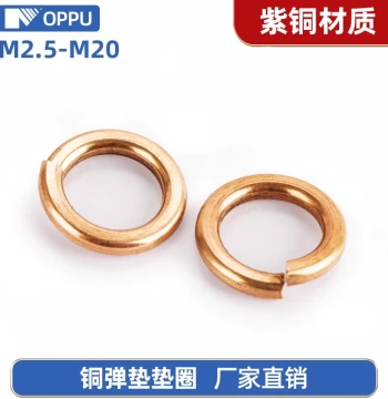 Purple Copper Spring Lock Washer Split Spring Washer Brass Shim Elastic Washer M2 M3 M4 M5 M6 M8 M10 M12 M14