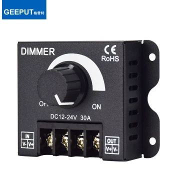 LED Dimmer Brightness Control, DIMMER Knob Voltage Regulator Stepless Switch, DC 12V-24V 30A