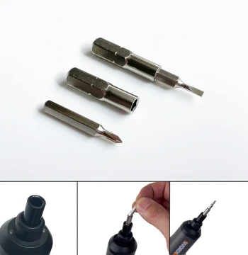 6.35mm to 4mm Bit Adapter 1/4 (6.35mm) Electric Screwdriver Handle to 4mm Conversion Extension Bar