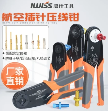 IWISS Aviation Terminal Four-Point Crimping Tool HD2612; Heavy-Duty Connector Pin Crimper Model 22520/1-01