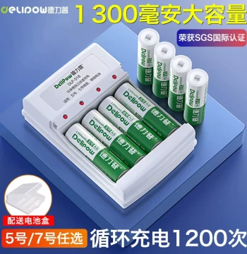 Delipow Rechargeable Batteries AA AAA Universal Charger Set, 1.2V NiMH for Toys and Remotes, Lithium Replacement