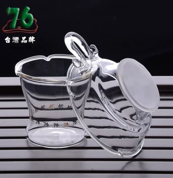 Taiwan 76 Glass Tea Strainer: Thickened Tea Leaf Filter Mesh for Fairness Cups, Transparent Funnel Sieve for Kung Fu Tea Sets