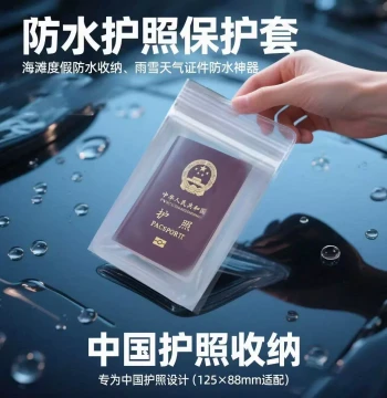 Passport Protection Bag Thickened Transparent Self-Sealing Waterproof