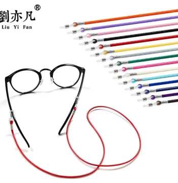 Glasses Strap Wax Cord Korean Fashion Neck Chain Sun Reading Glasses Anti-Slip Strap Sunglasses Anti-Drop Rope 2-Pack