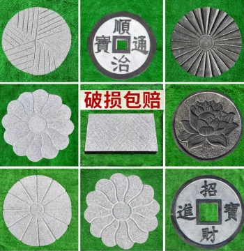 Garden Stepping Stones Bluestone Slabs Lawn Stepping Stones Outdoor Decorative Marble Non-Slip Lotus Path Stone Slabs