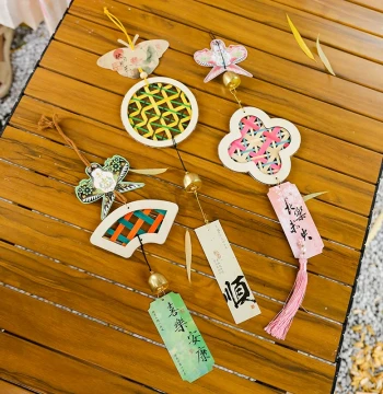 Intangible Cultural Heritage Bamboo Weaving Wind Chime Ornament - Children's DIY Material Kit for Parent-Child Kindergarten Crafts Bell Pendant Team Building Activities