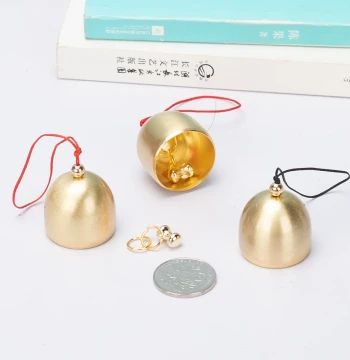 Pure Copper Car Hanging Mini Bells DIY Japanese Style Metal Wind Chime Ornaments Handmade Material Accessories Decorative Pendants