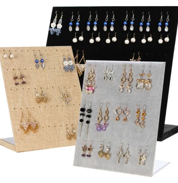 Free Shipping Velvet Jewelry Stand, Vertical Earring Display Board, Pin-Type Earring Showcase, Jewelry Display Props