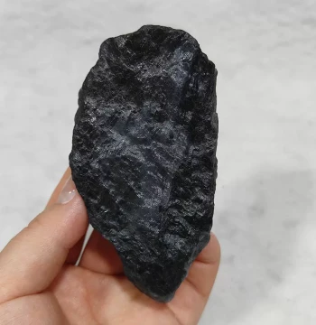 116g Hetian Jade Ink Jade Gobi Material Mountain-Flow Raw Stone, Ruoqiang Pure Black with White Base Ink Jade Plaque and Carving Material