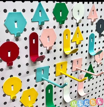 Universal Hardware Hook Accessories - DIY Desk Storage Rack Parts for 6mm Pegboards