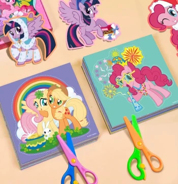 My Little Pony Fun Children's Paper Cutting Crafts Kindergarten Focus Training Toy Baby Ages 3-6 Educational Set