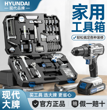 Home Toolbox Set Hardware Tool Repair Combination Family Multi-Function Drill Electric Complete Set Car Universal