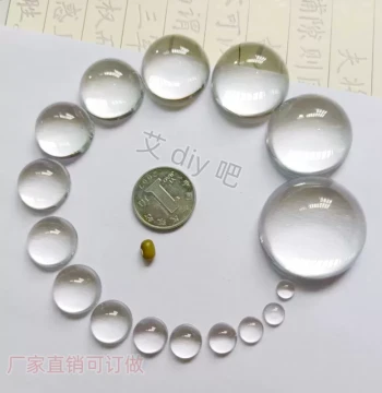 DIY Artificial Time Gem Transparent Crystal Glass Hemispherical Round Sticker for Dolls, Doll Eyes, Jewelry Loose Beads