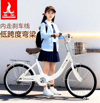 Shanghai Phoenix Brand Bicycle for Adults, Women, Teens, and Junior High Students, Lightweight Urban Commuter Bike