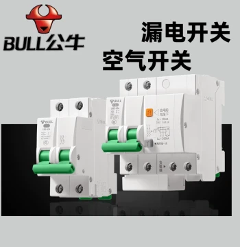 BULL Air Switch NXB-63A Household Circuit Breaker 2P Miniature Circuit Breaker 1P Air Conditioner Main Switch DZ47 Leakage Switch