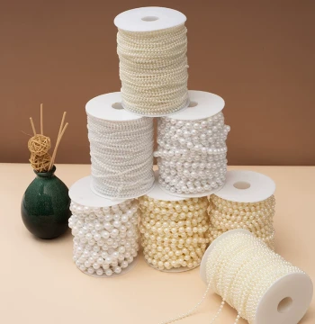 Wedding Faux Pearl String Beaded Chain DIY Materials for Necklace Decoration and Scene Arrangement