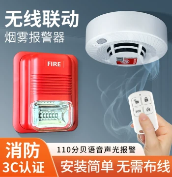 Smoke Detector with Fire Safety 3C Certification – Home, Shop & Factory Wireless Linked Independent Fire Smoke Sensor