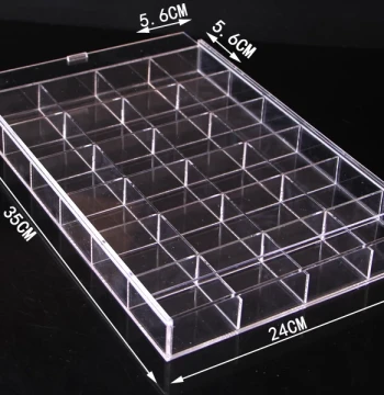 Transparent Acrylic Multi-Compartment Storage Display Jewelry Box Loose Beads Accessories Buddhist Beads Bracelet Storage Box Container
