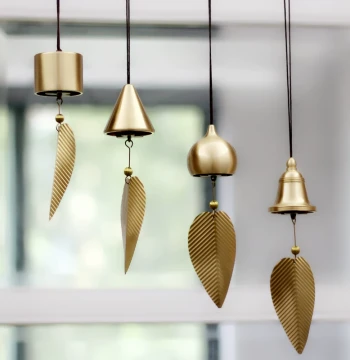 Pure Copper Wind Chime Ornament, Chinese Style Creative Home Decor for Balcony and Bedroom, Car Hanging Gift