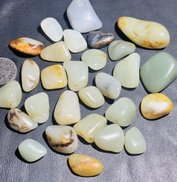 Xinjiang Hetian Jade Seed Material Rough Stone: Authentic Skin and Seeds, Cyan-White and White Jade. Natural Hetian Jade Shipped Directly from Xinjiang