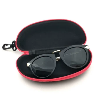 Hot-Selling Multi-Color Eyeglass Cases Wholesale from Manufacturer - Color-Block Candy Summer Sunglasses Zipper Case with Hook