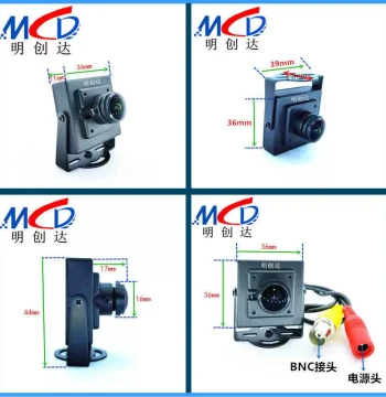 130° Wide-Angle Square Analog Surveillance Camera, Vintage Mechanical FPV Access Control Home Probe Vehicle Camera